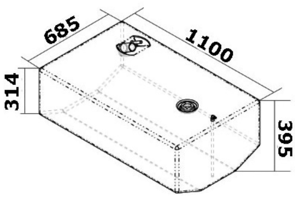 Treibstofftank 270 l