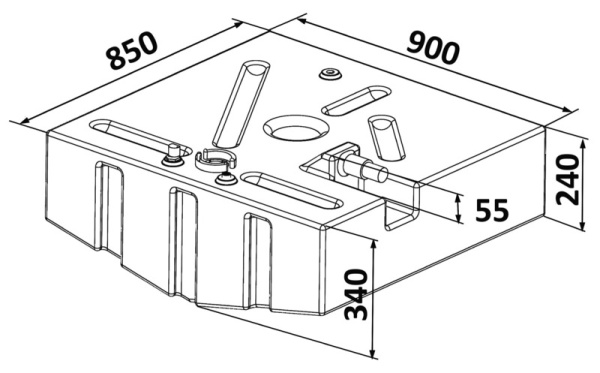 Treibstofftank Polyethylen189l - Zusatzbild 1