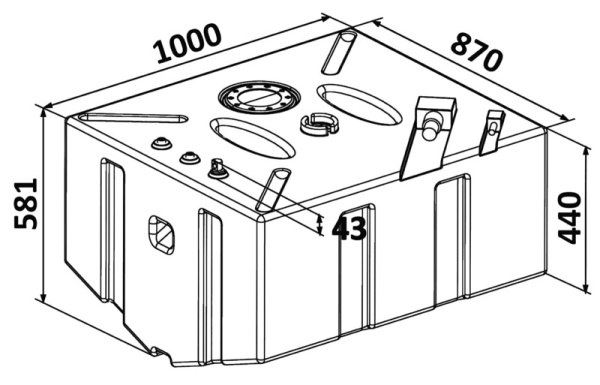 Treibstofftank Benzin/Diesel 353 l - Zusatzbild 1