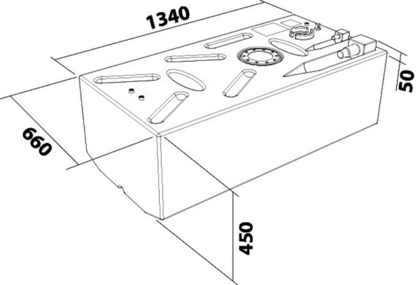 Benzintank aus netzverstärktem Polyethylen 315 l - Zusatzbild 1