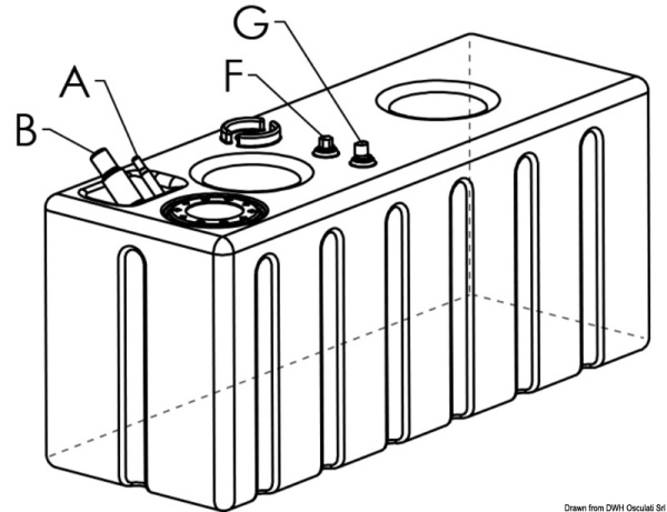 Modularer Kraftstofftank aus vernetztem Polyethylen 336 l - Zusatzbild 1
