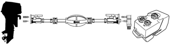 Kraftstoffschlauch 2,5m f. Motoren Yamaha + Mercury