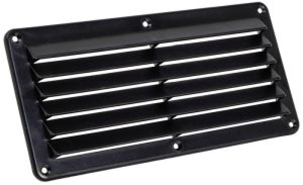 Nylon-Lüftungsgitter, schwarz 125x260 mm