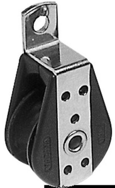 Einscheibenblock mit Montageplatte und zwei Bohrungen 22mm
