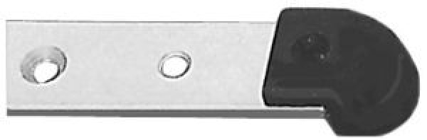 Endstück für Schiene, schwarz Nylon f.61.591.01