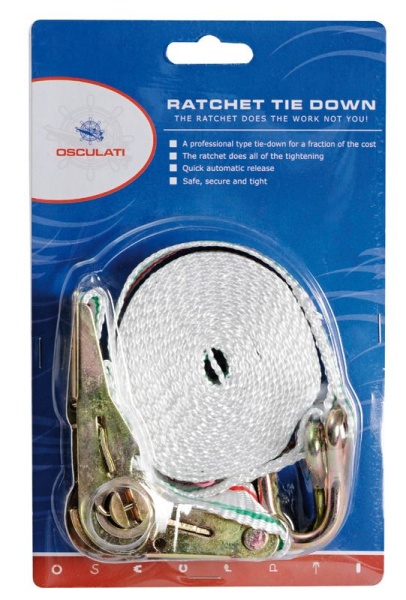 Polyester-Spanngurt farbig Ratchenver. 25mm 600cm