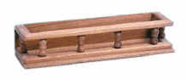 Teakholz-Gewürzregal 350x65x90 mm