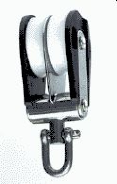 Doppelblock mit Wirbel 14mm