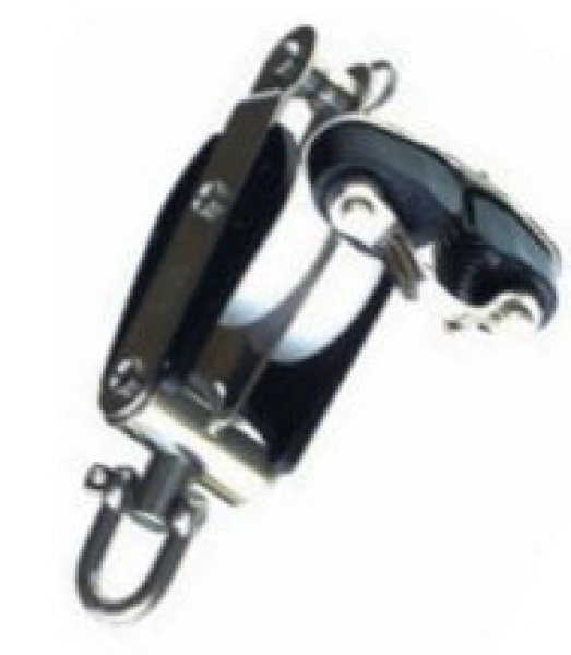 Doppelblock mit Wirbel, Unterb. + Klemme 16mm