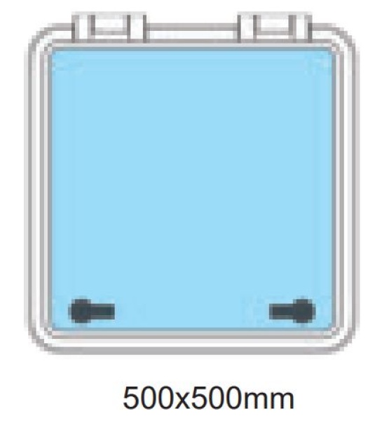 Luke o. Flansch 500x500 mm, R 30