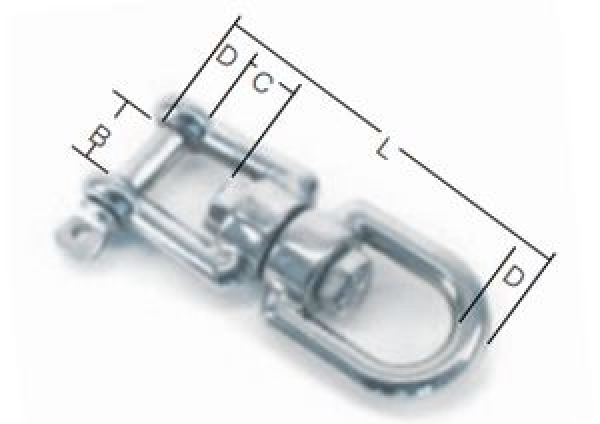 Wirbelschäkel Auge-Schäkel 66mm
