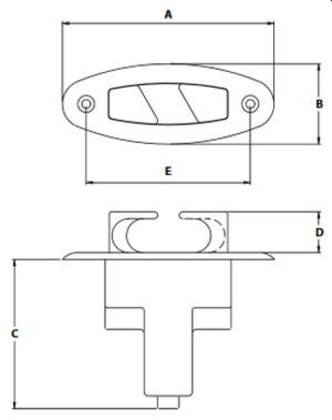2 VERSENKBARE LIPPKLAMPEN 150 MM