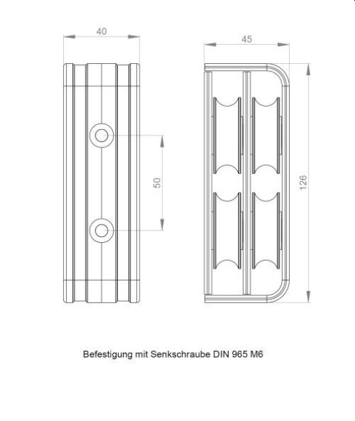 UMLENKBL.2FACH DOPPELT K-ROLLE SCHWARZ
