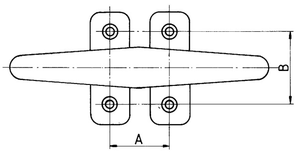 BELEGKLAMPE 4 BEF. 225 MM SILBER