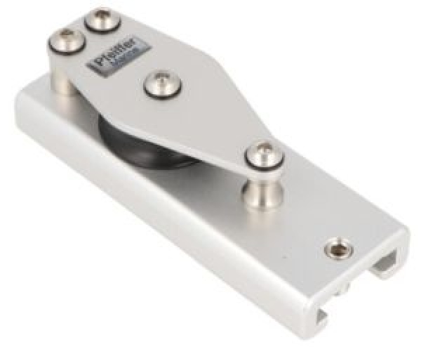 Endstück mit Umlenkrolle einfach, silber