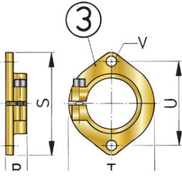 Vetus Montageflansch für Stevenrohr,  45mm