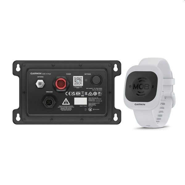 Garmin OnBoard System mit GOS 10 Hub und einem weißen Sender