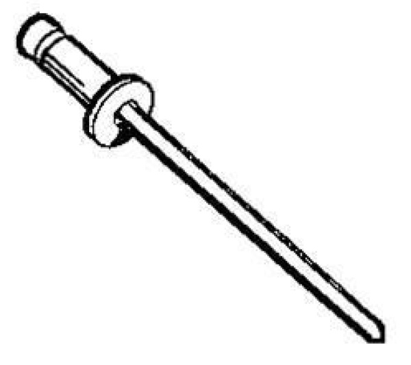 Popniete Monel ø6,4 x 19,6mm versenkt