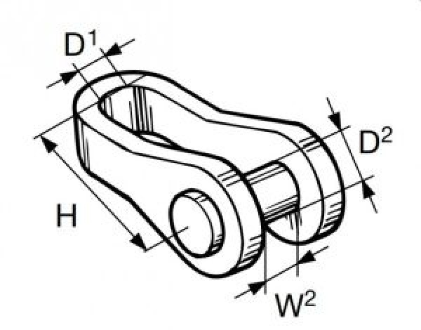 Seldén Toggle RFR 7/8'' Auge/Gabel mit Bolzen ø19mm