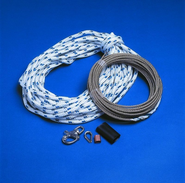 Genuafall Tauwerk ø10mm x 16,5m / Draht ø4mm x 13m