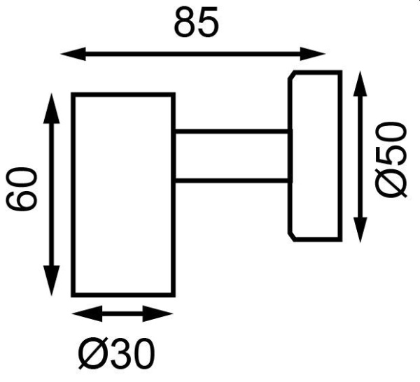 Batsystem Leseleuchte Minitube D4 LED matt schwarz - Zusatzbild 1