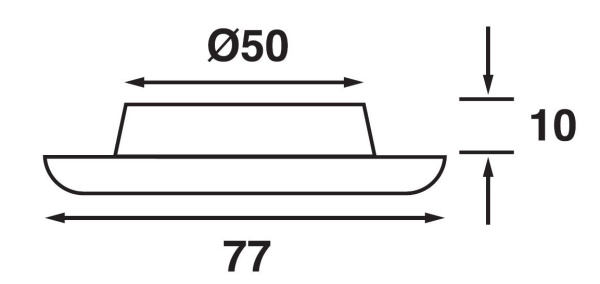 Batsystem LED-Deckenleuchte Typ Nova II, Chrom - mit Schalter - Zusatzbild 1