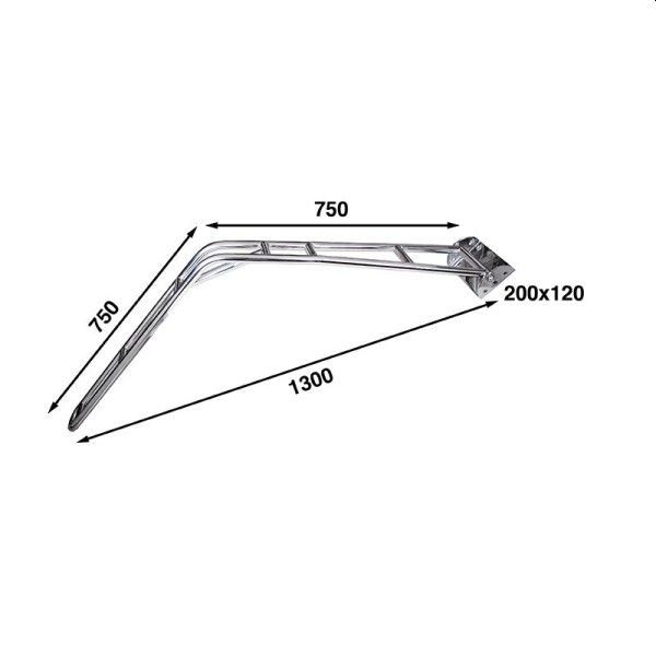 Batsystem zusammenfaltbarer Davit-Satz (2 Stück) Rohr D=32mm für für gerades Heck mit Hebetalje