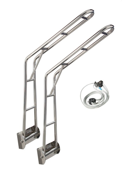 Davit Set mit Hebetaljen, gerades Heck 993mm