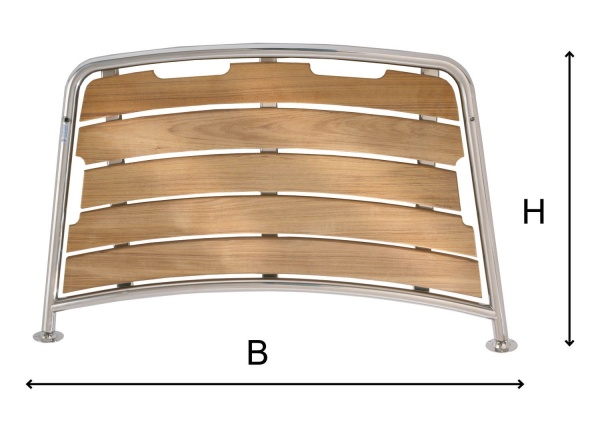 Heckplattform Serie 60, Teak, B=1090mm, H=600mm