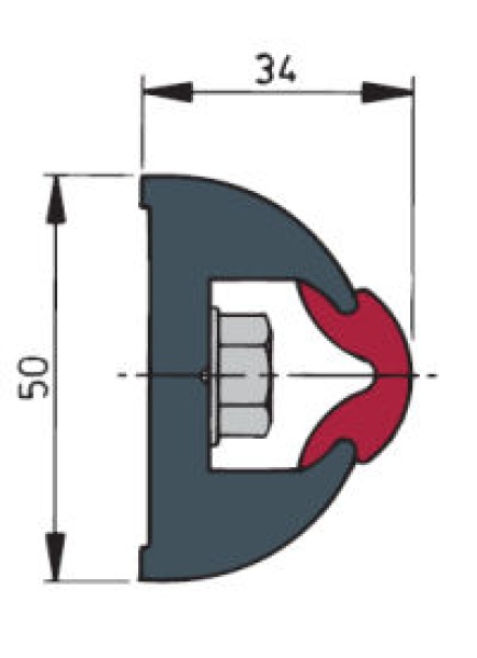 Vetus Scheuerleiste HARO schwarz, ohne Keder