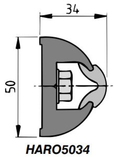 Vetus Scheuerleiste HARO5034L schwarz, ohne Keder - Zusatzbild 1
