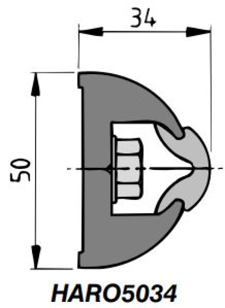 Vetus Scheuerleiste HARO5034 schwarz, ohne Keder - Zusatzbild 1