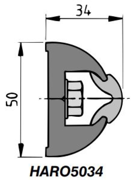 Vetus Scheuerleiste HARO50W weiß, ohne Keder - Zusatzbild 1