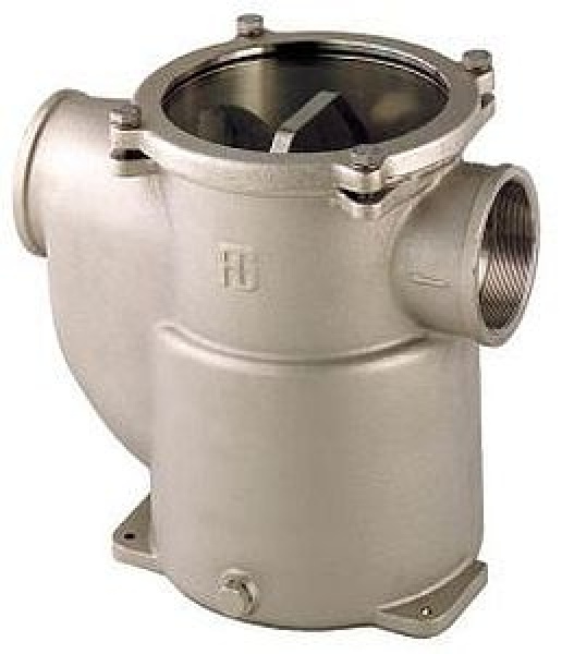 Nickel-besch. Messing Kühlwasserfilters (robust) mit NIRO, 7500 l/h bei 1 bar