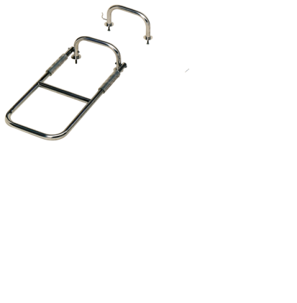 allpa NIRO Badeleiter 4 Stufen (3+1), 650x310 mm - Zusatzbild 1