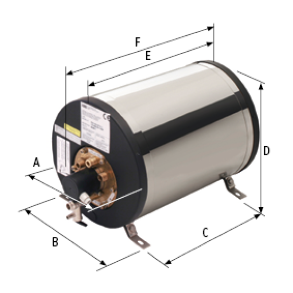 NIRO Marine Warmwasserbereiter, 800W  22l, Rundes Mode