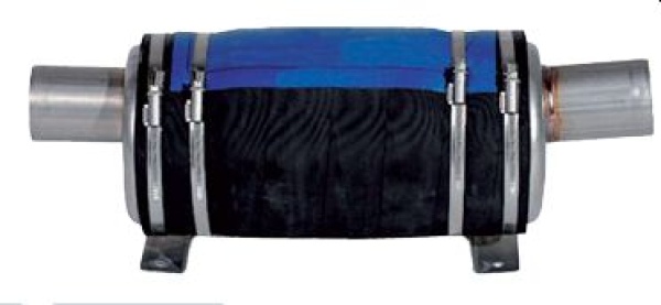 NIRO Wassersammler  Schalldämpfer, Schlauchanschluß Ø89mm 15 Liter