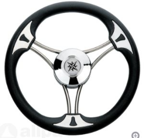3-Speichen Steuerrad Model 23 NIRO mit schwarz vinyl Gr