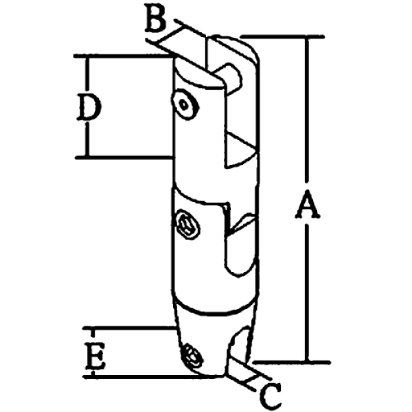 NIRO Ankerketteverbinder, (dubbel wirbelnd Modell, bis