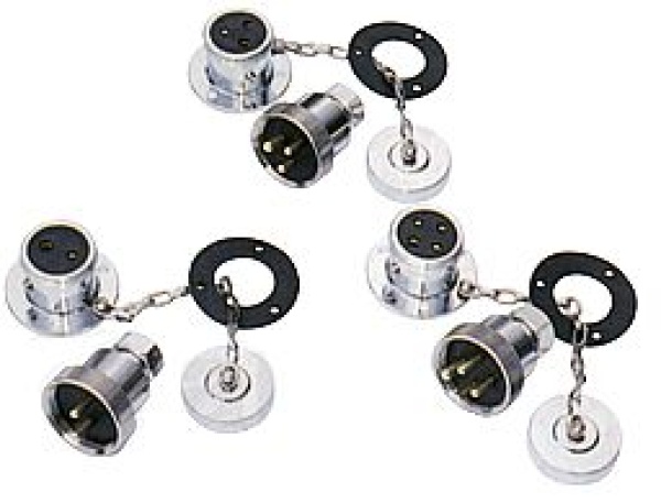 Messing verchromt Wasserdichte Stecker, 5A, 4-Anschlüs