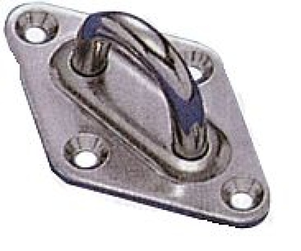 NIRO Karoförmige Augenplatte, 40x64mm, Ø6mm