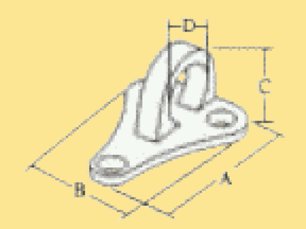 NIRO Fenderaugen, A=50mm, B=34mm, C=29mm (pro Paar) (m
