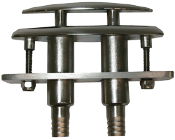 NIRO Versenkbare Klampe, (Komplett mit Kunststoff Adap 124mm