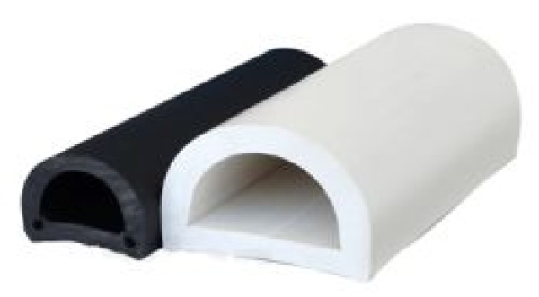 PVC Scheuerleiste, Dock 60, B=60mm, Schwarz (min. um 1