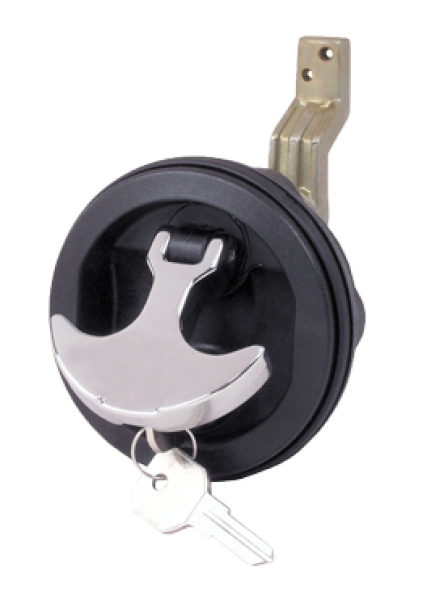 Drehverschluss mit Chromgriff und Gehäuse aus Kunststof