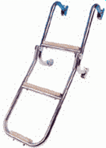 NIRO Badeleiter, 3-Stufen (Holz), Abm. ausgeklappt 270