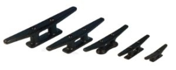 Kunststoff Klampe schwarz, L=110mm (Lochabstand: 28mm)