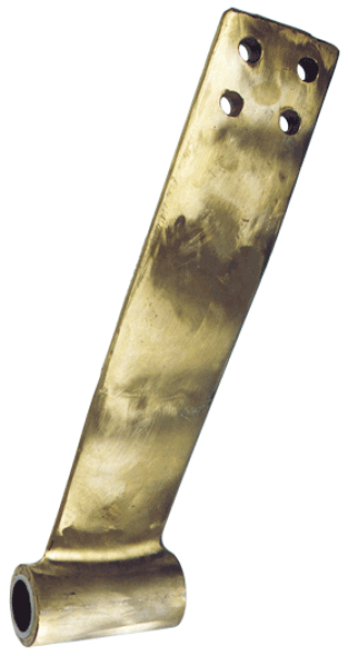 Bronze Wellebock  Montageplatte mit Neopren-Lagerbuchs