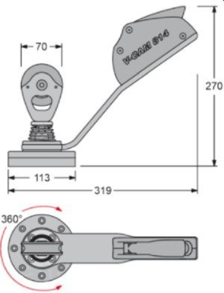 Swivelarm mit CAM814