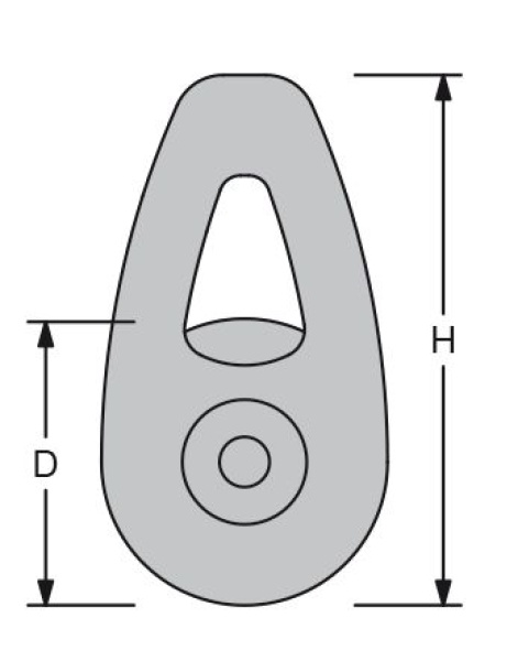 Antal Aluminium High Load Blöcke, Leine Ø14-16mm, D=70m